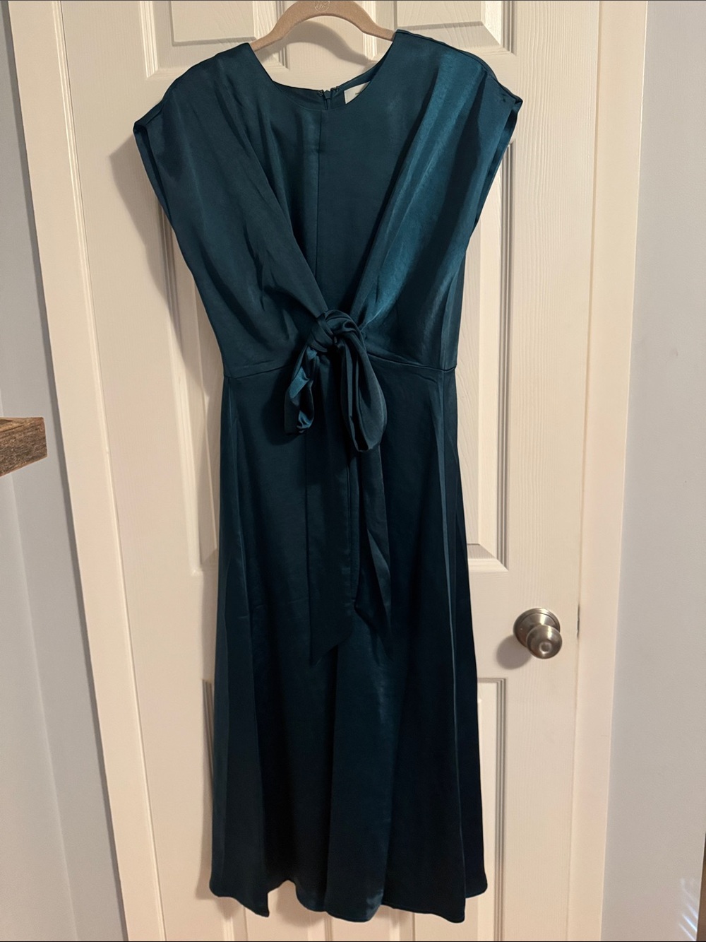 bohme Teal Midi Dress with Front Tie